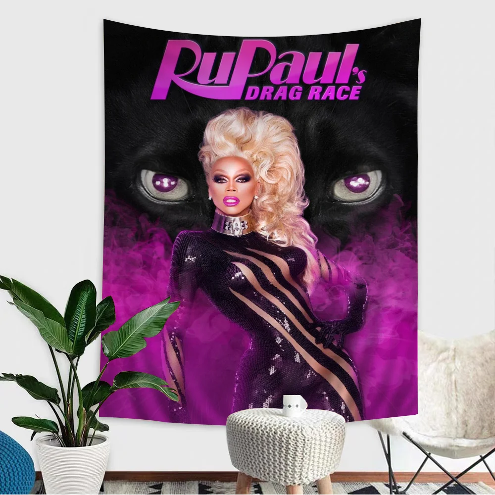 R-RuPaul Hippie Wall Hanging Tapestries For Living Room Home Dorm Decor Kawaii