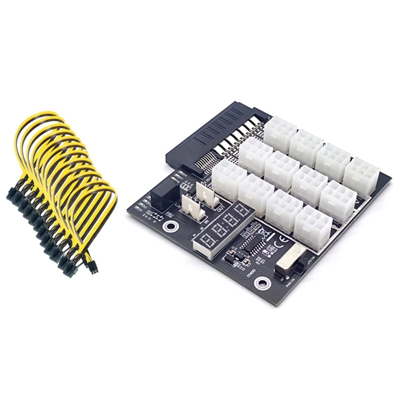 

Breakout Board For HP 500W/2200W GPU PSU Power Module Server Graphics Card Conversion 6Pin To 8Pin Cable For BTC Mining CNIM Hot