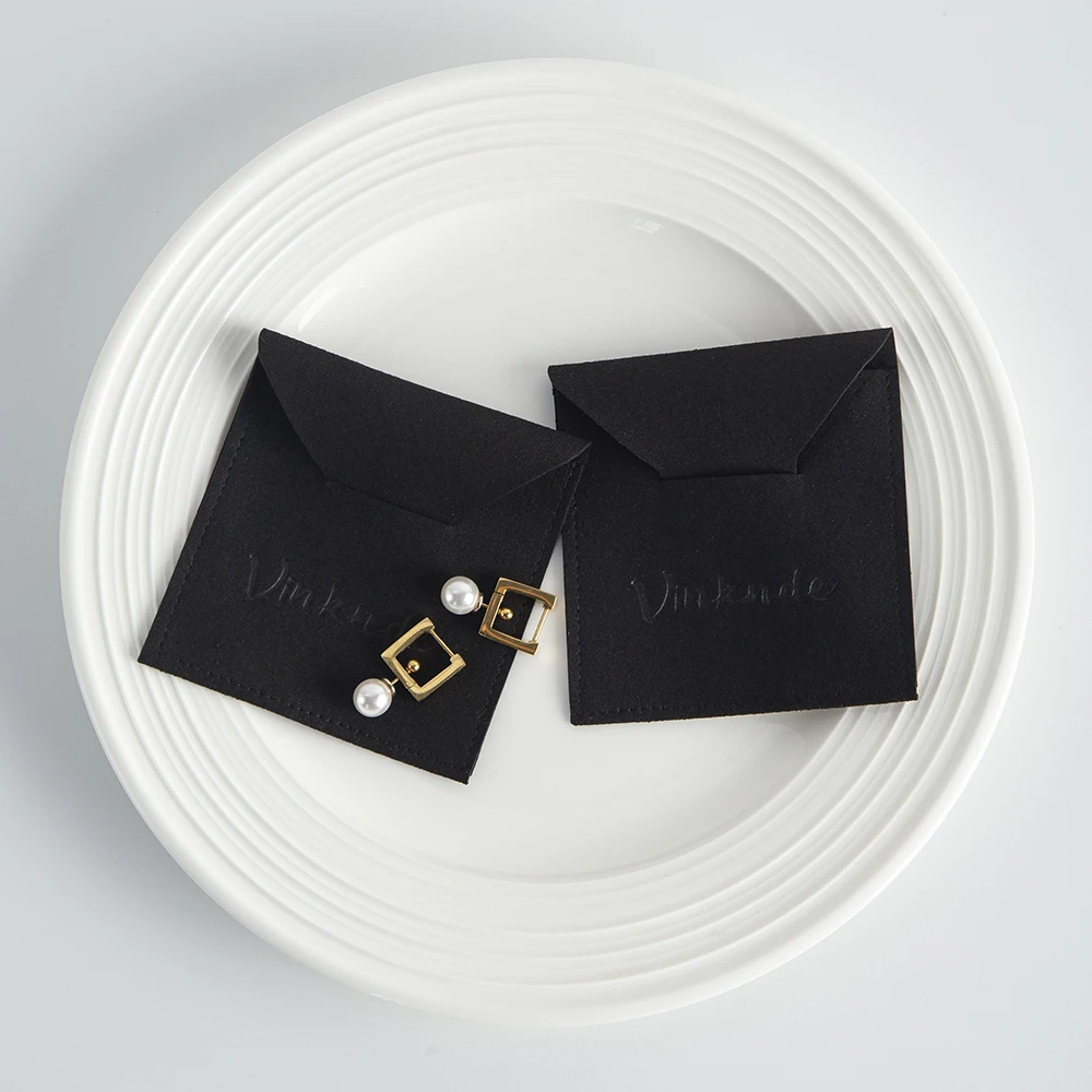 Microfiber Jewellery Packaging Pouches Velvet Jewelry Necklace Organizer Bags Custom Logo Wedding Favor Cover Plug Cosmetic Bag