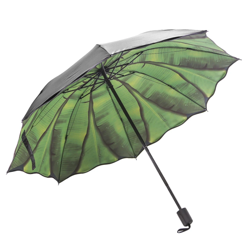 

Fashion Banana Leaf Umbrella Rain Women Protection Umbrella For Men Women Windproof Foldable Umbrellas