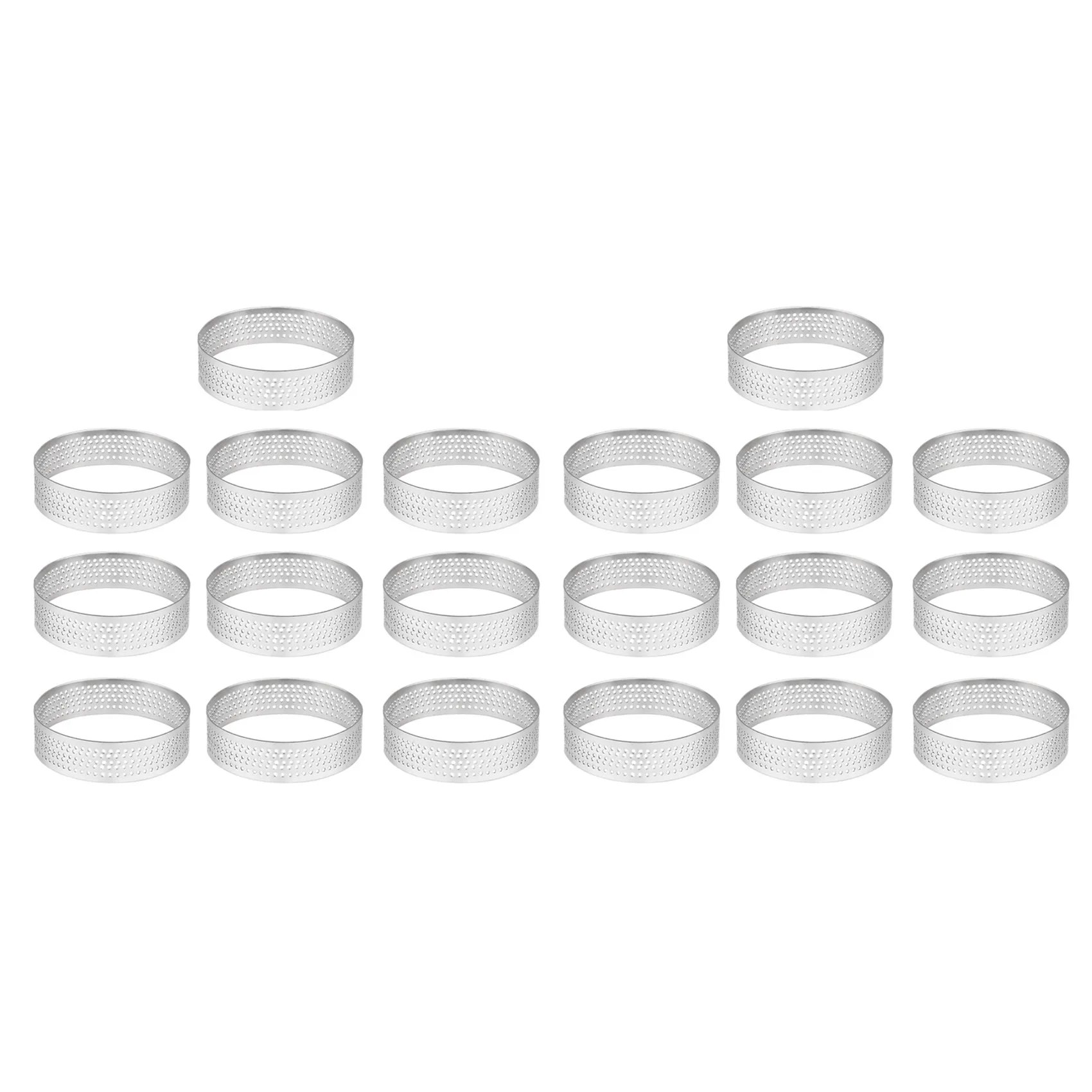 

Hot-20Pcs 4,5 см круглая нержавеющая перфорированная бесшовная Tart кольцо Quiche Ring Tart Pan Pie Tart кольцо с отверстием Tart Shell Ring