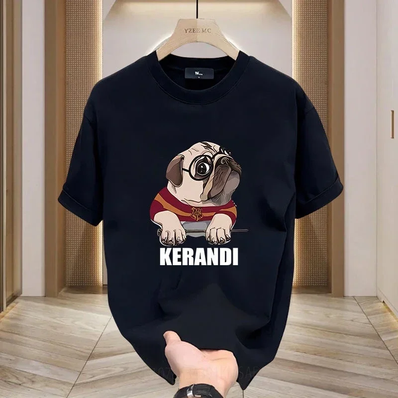 Футболка мужская с принтом милой собаки Пляжная дышащая забавная одежда