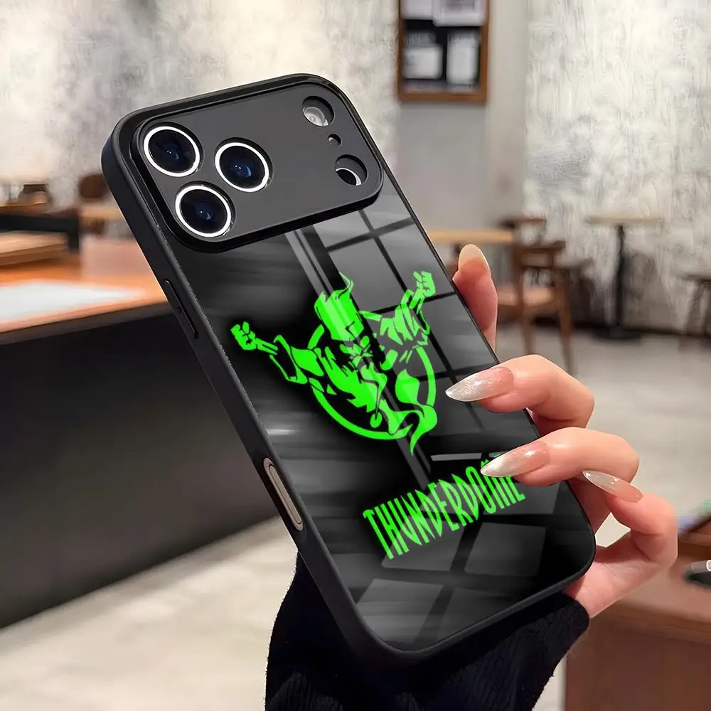 Фото Чехол для телефона Thunderdome Musics для iPhone 17 Air 16 15 14 12 11 13 Pro Max Mini X Xr Xs Se Plus, стеклянная крышка №1