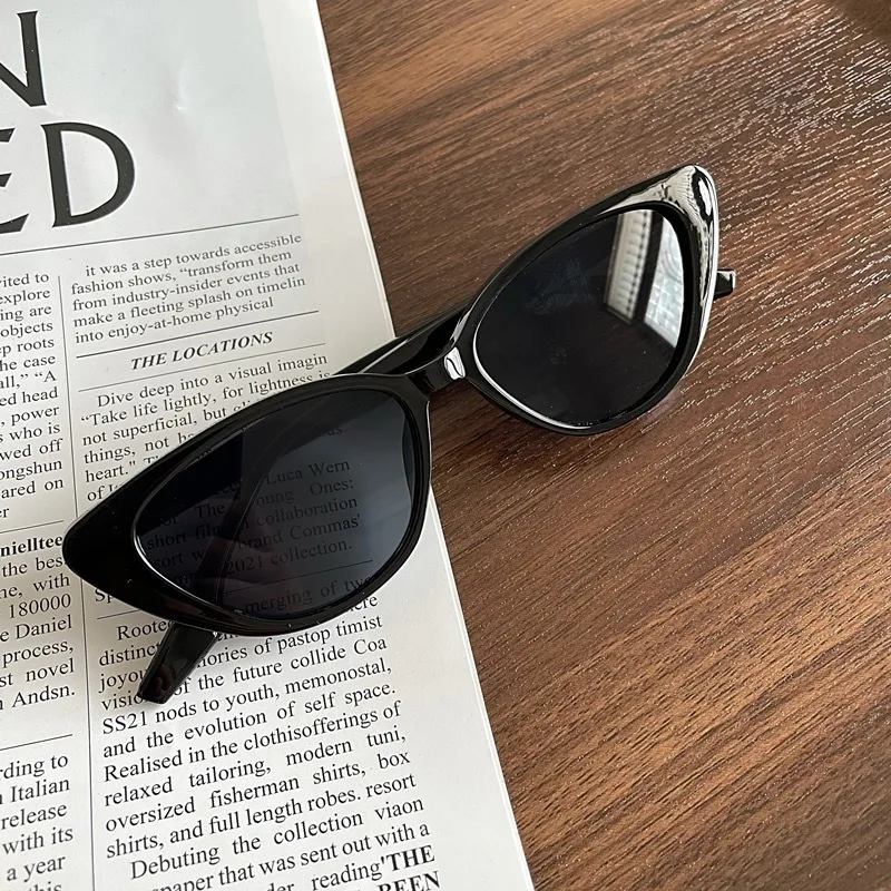 Розовые женские солнцезащитные очки кошачий глаз в стиле ретро роскошный