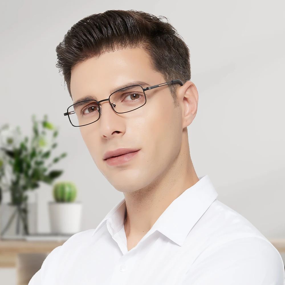 

Дизайнерская оправа для очков, Мужские квадратные очки, модные мужские сверхлегкие оптические очки для близорукости, очки по рецепту, роско...