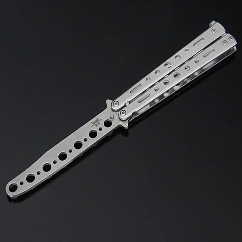 

Stainless Steel Butterfly Knife CSGO Balisong Trainer Flipping No Blade Practice Butterfly Training Knife
