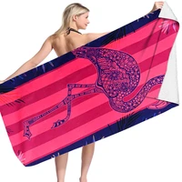 180x100cm large double sided velvet beach towel flamingo beach vacation swimming bath towel quick drying beach towels for picnic