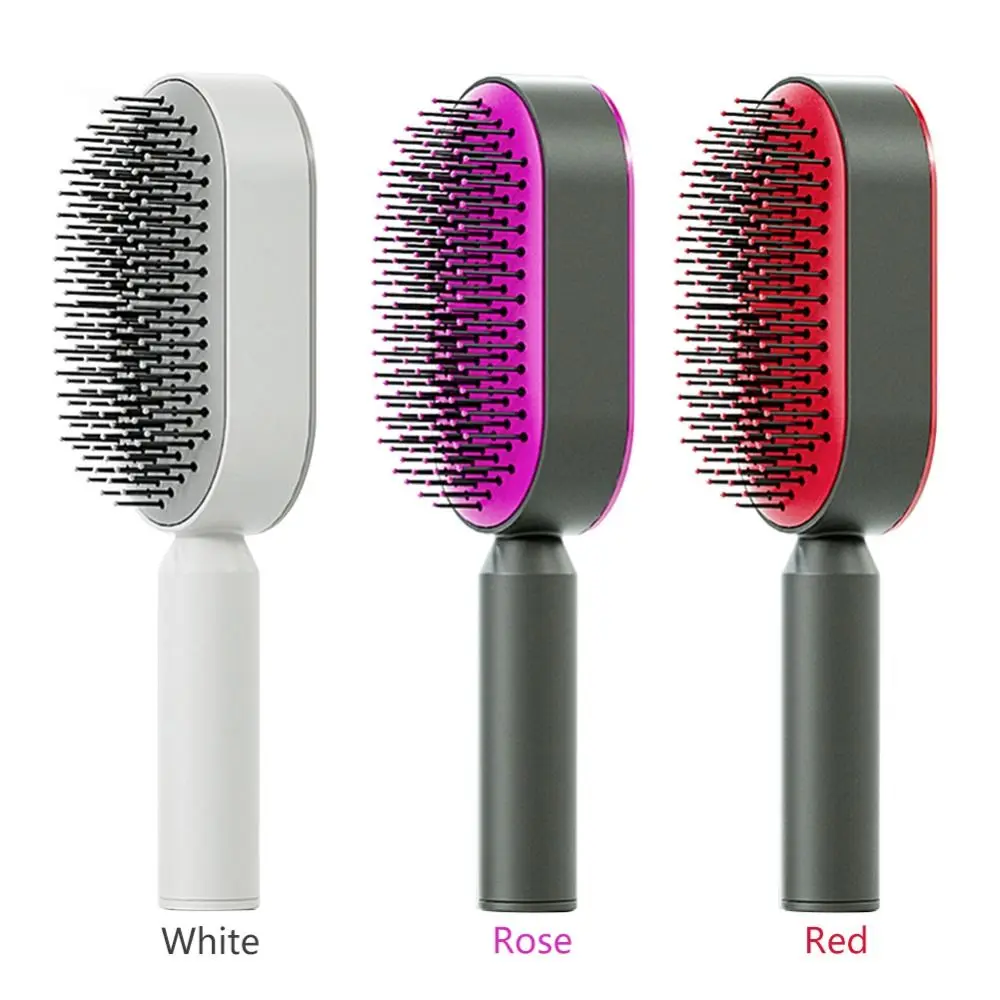 

Curly Dry Hair Brush Travel Supplies Self-cleaning Massage Comb Air Bag Hairbrush One-Key Quick Scalp Massage Comb