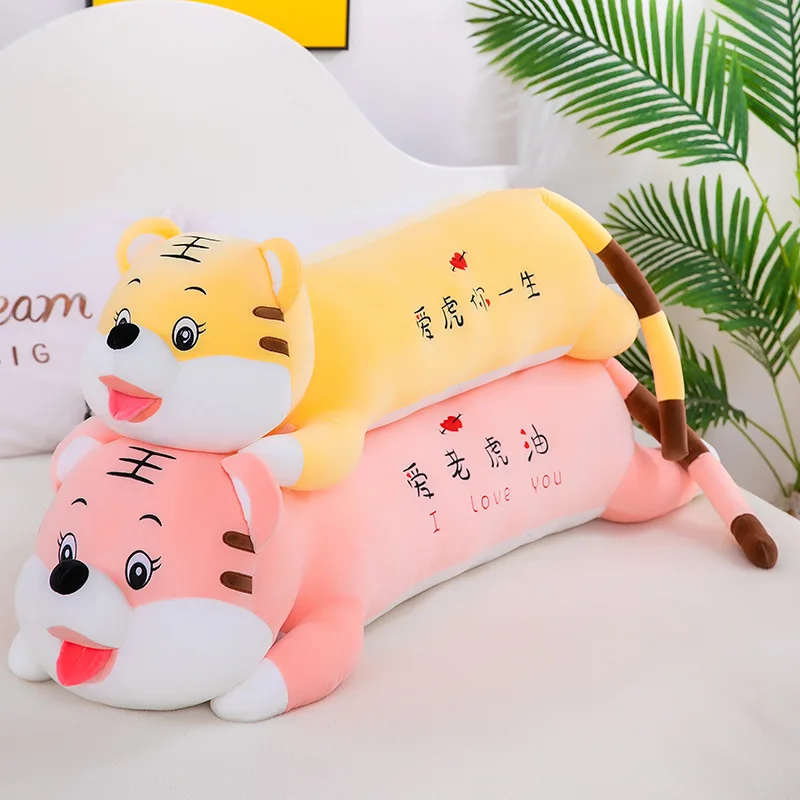 

Zqswkl 70/90/110 см тигр плюшевая игрушка мягкий милый плюшевый игрушки длинная подушка Мультяшные животные Тигр куклы дети Рождество подарок на д...