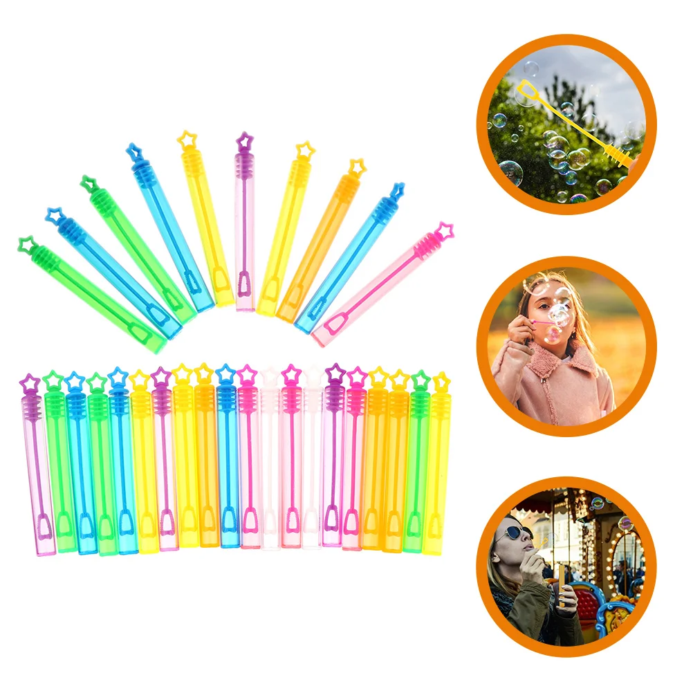 

30pcs Empty Bubble Maker Bubble Blowing Bottles Portable Kids Water Outdoor Decors
