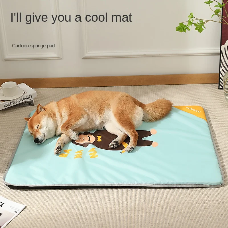 

2023 New Dog Nest Cat and Dog Mat Ice Silk Mat Cat Nest Bed Breathable Square All Seasonal Pet Nest Supplies