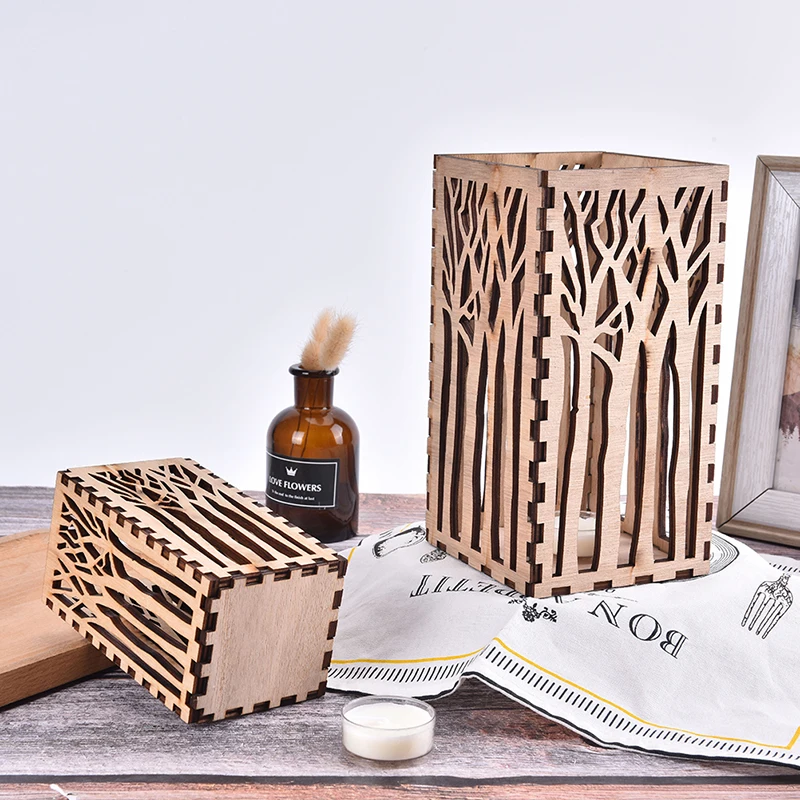 Bamboo Forest Tree Tea Light Holder Laser Cut Mothers Day Birthday Housewarming Gift