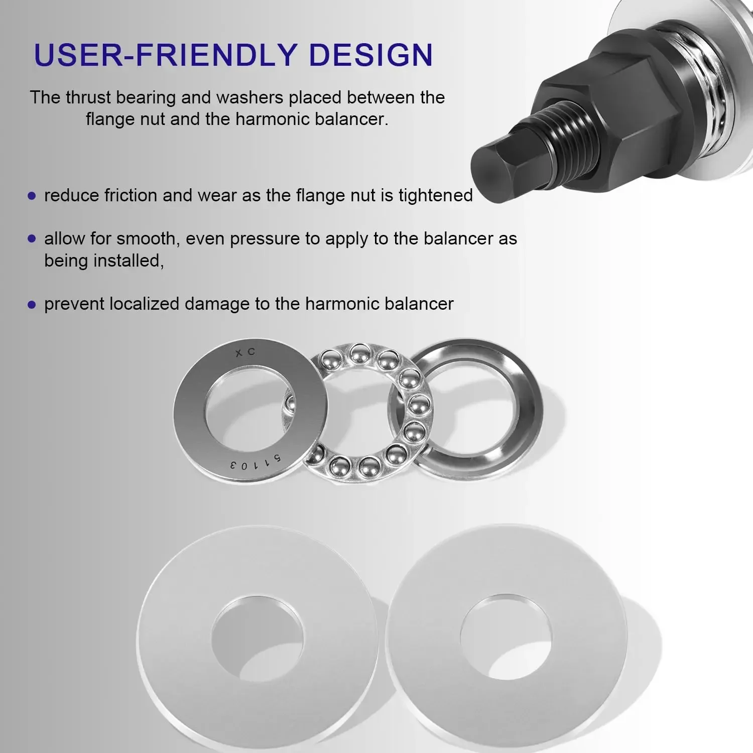 551141 Инструмент для установки Harmonic Balancer LS GM 1997-UP V8 LS1 LS2 LS3 LS4 LSX LSA LS6 LQ4 LQ9 кривошипного