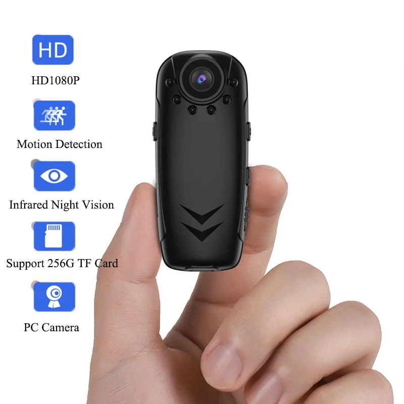 

1500mAh Mini Camera PC Cam Law Enforcement Video Recorder 1080P Motion Night Vision Portable Body Camera Meeting Micro Camcorder