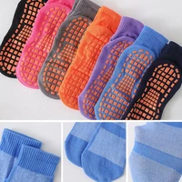 1 pair of cotton non slip socks for boys and girls adult thin breathable non slip floor socks home parent child socks