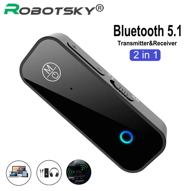 

Bluetooth Transmitter Receiver 2in1 Lavalier Bluetooth 5.1 Adapter Wireless Adapter Jack 3.5mm Audio AUX Adapter For Car Headset