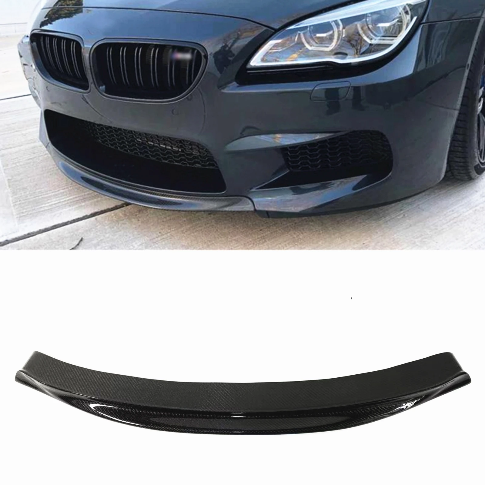 Für BMW F12 F13 F06 M6 2013-2017 Front Bumper Spoiler Lip Real Carbon Fiber Car Lower Körper Kit zentrum Lippe Schutz Platte Splitter