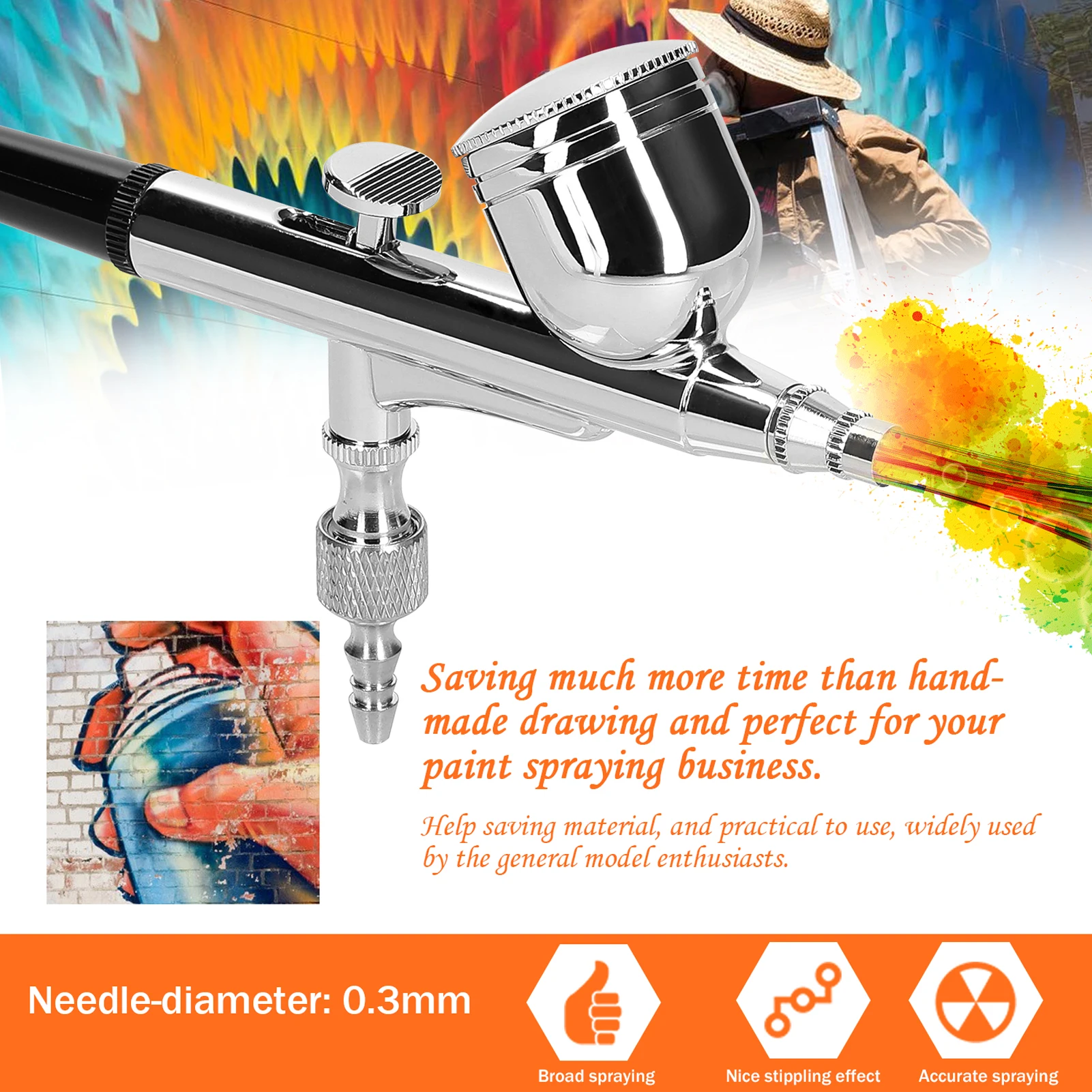Профессиональный Аэрограф 0 3 мм воздушный компрессор в комплекте 20-35 фунтов на