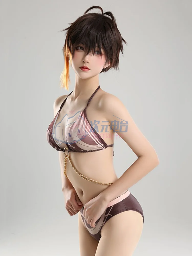 Игра Genshin Impact Косплей Hu Tao Купальник Летний аниме женские купальники 2022