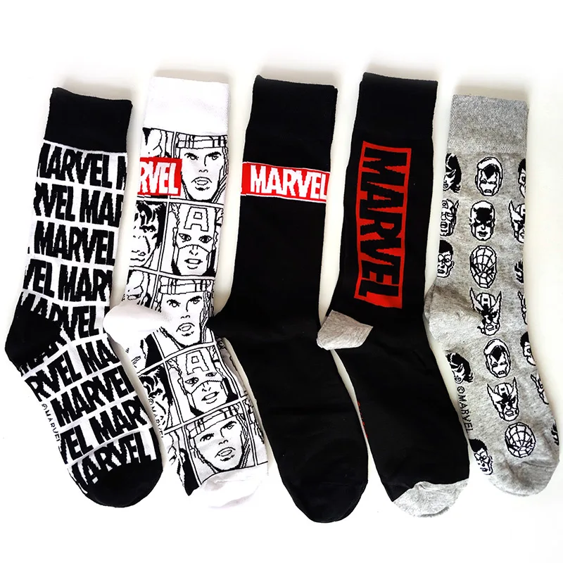 Новинка классные забавные мужские носки Marvel 5 веселые в стиле Харадзюку Дэдпул