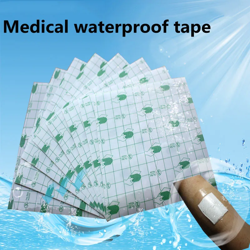 

10*12cm medical waterproof pu film transdermal sticker tape can be bathed waterproof transparent tape naked sticker