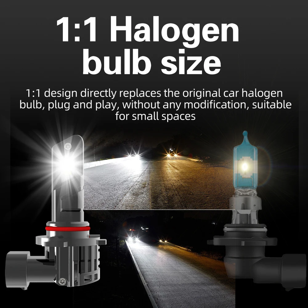 2x HB3 9005 светодиодная фара Canbu автомобильная лампа высокой мощности 6000K ксеноновая