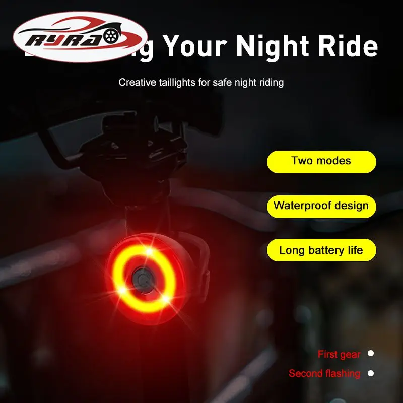 

Велосипедная лампа, задний светодиодный фонарь для велосипеда, подсветка для езды в ночное время, задний фонарь для велосипеда