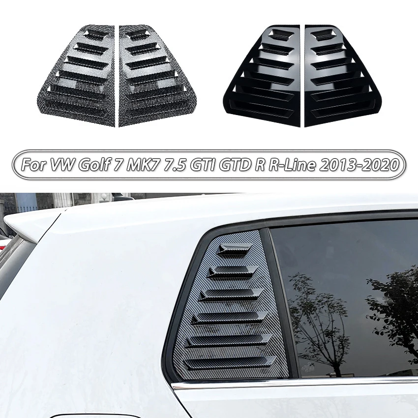 

For Volkswagen Golf 7 MK7 7.5 GTI GTD R R-Line 2013-2020 Rear Window Side Vent Shutter Louver Cover Trim Car Accessories