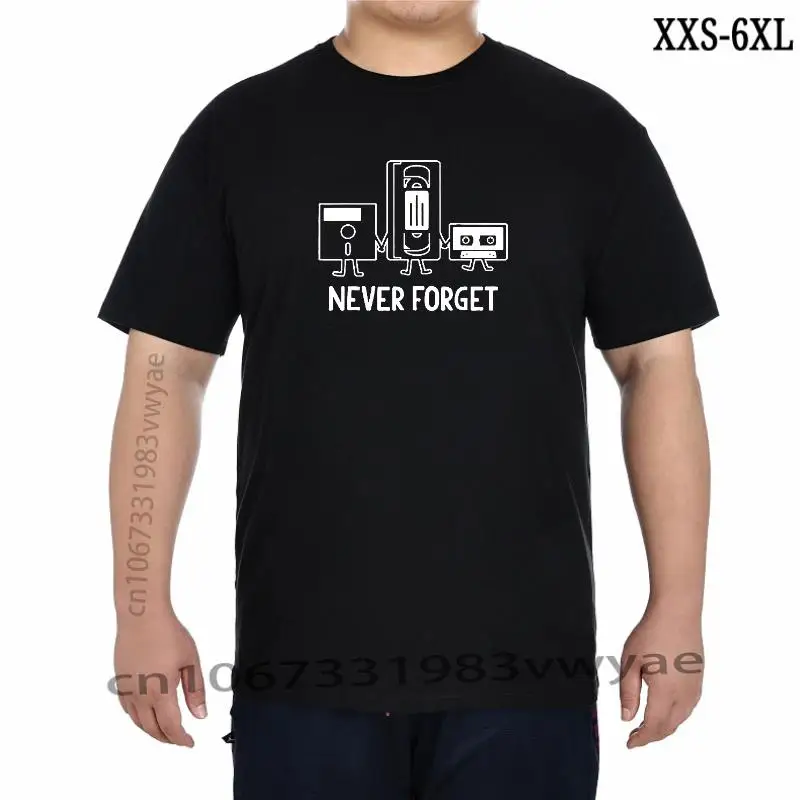 

Funny Never Forget Funny Vintage Cassette Floppy Disk VHS Tape T Shirt Graphic Streetwear Short Sleeve Novelty Sarcastic Tshirt