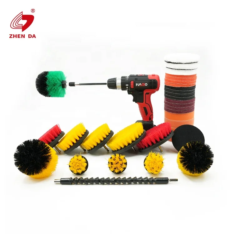 

Factory Direct 33Pcs All Purpose Drill Cleaning Brushes with Scrubber Pads & Extend Rod Brush Set for Drill