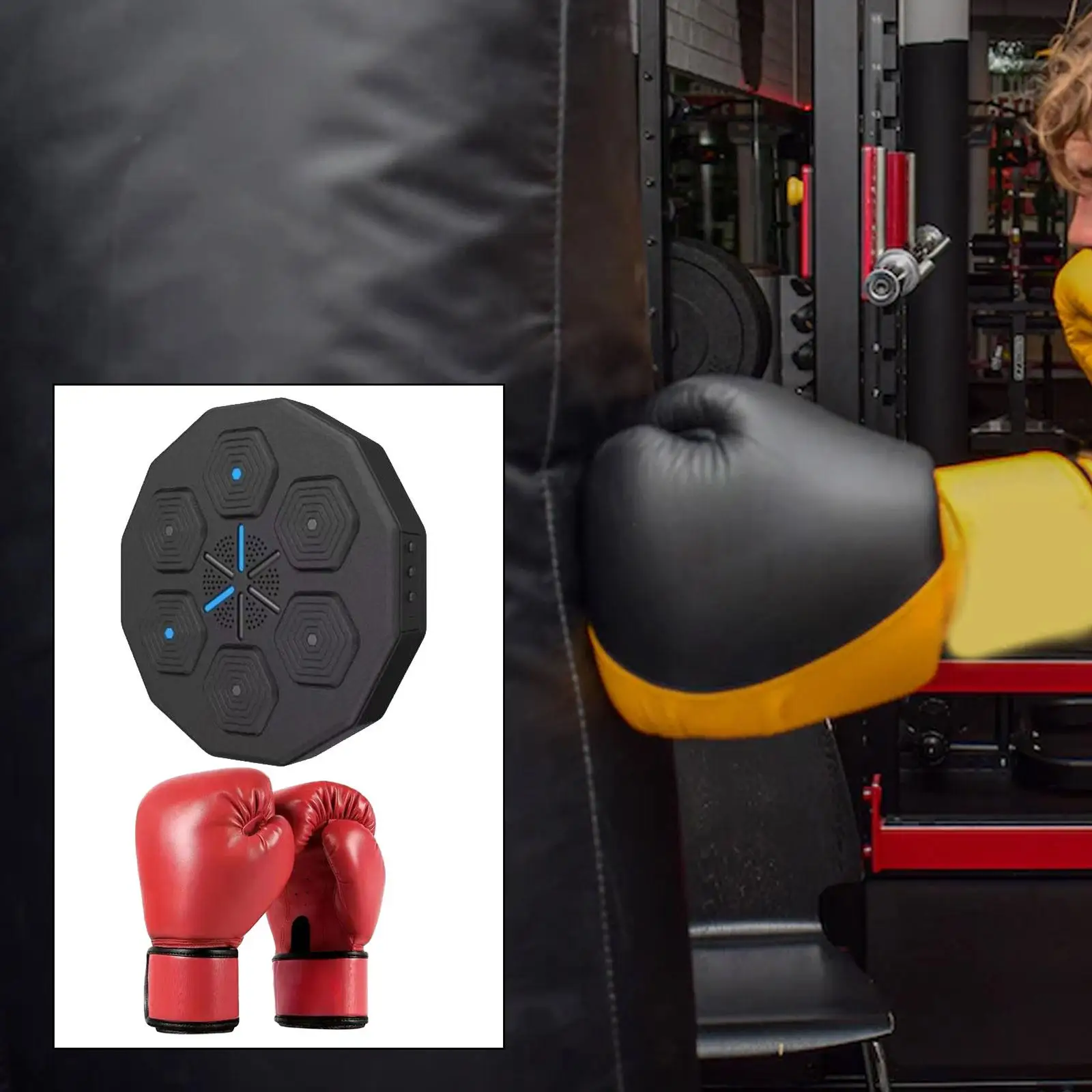 

Music Boxing Machine Punching Bag Wall Mount Rhythm Musical Target Improves Agility Reaction Times Response Coordination