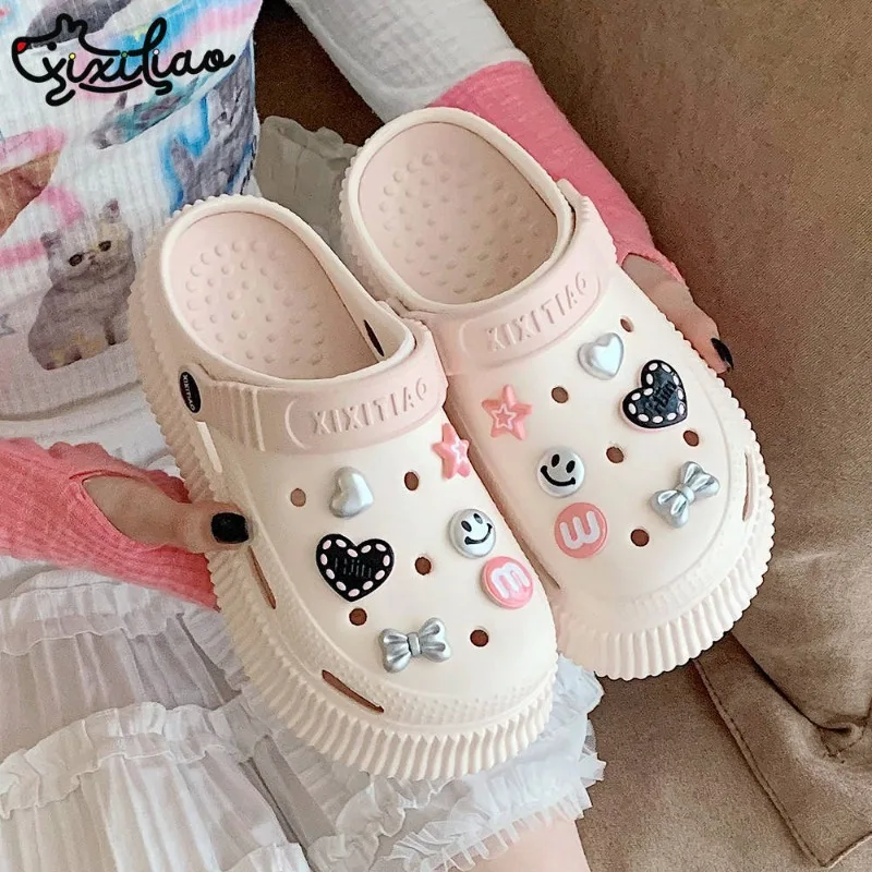 Женские сандалии с бантом летние шлепанцы из ЭВА мягкой подошвой праздничная