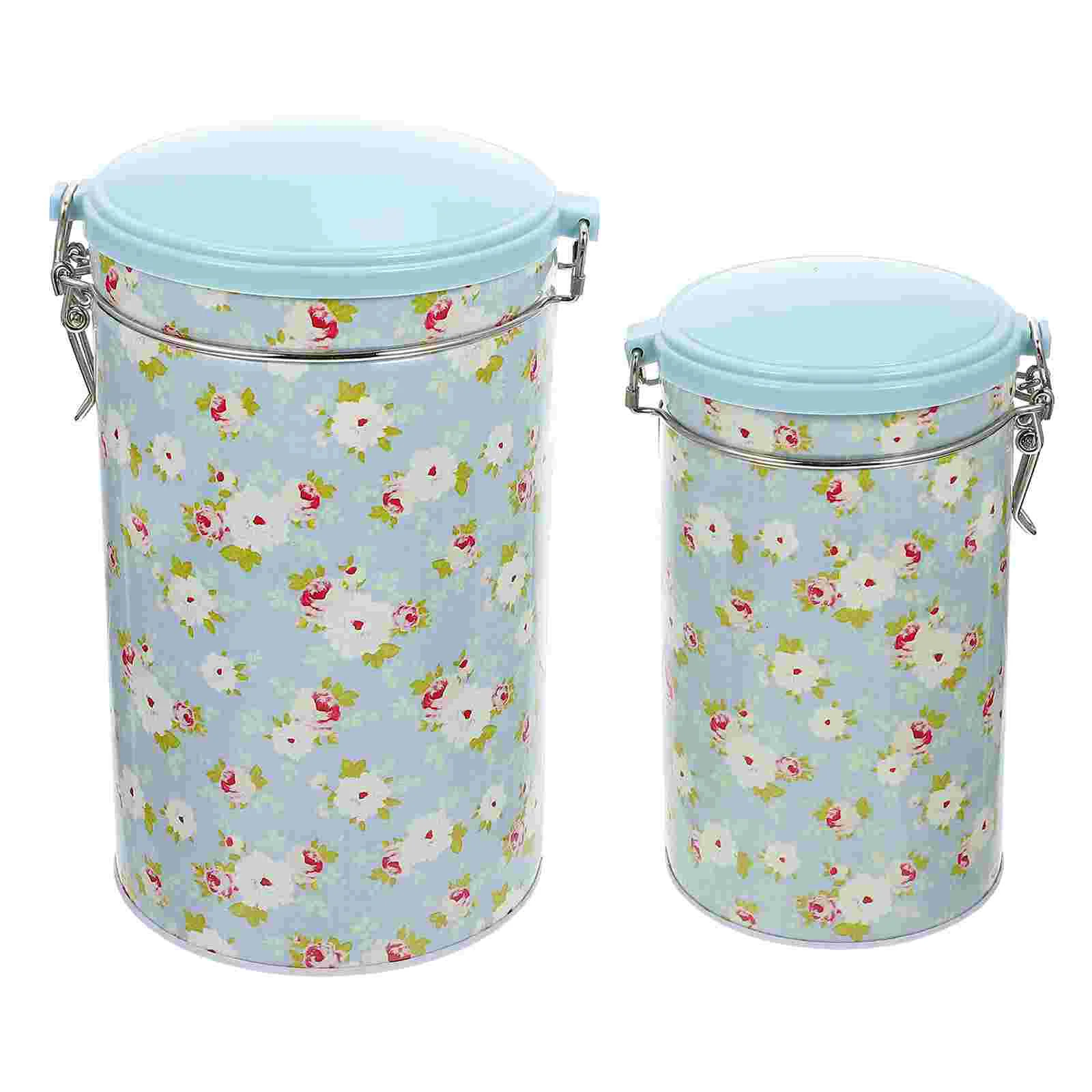 

Jar Storage Tea Canistercoffee Container Airtight Box Tin Kitchen Sealedchinese Candy Can Beans Brass Biscuit Grain Cereal Tins