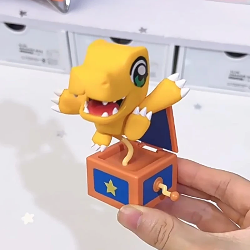 Фото Оригинальная коллекционная фигурка Bandai Blind Box Bn Figure Q Digimon Takehito Ohkawa Collab Agumon, настольное украшение, подарок для фанатов аниме №4