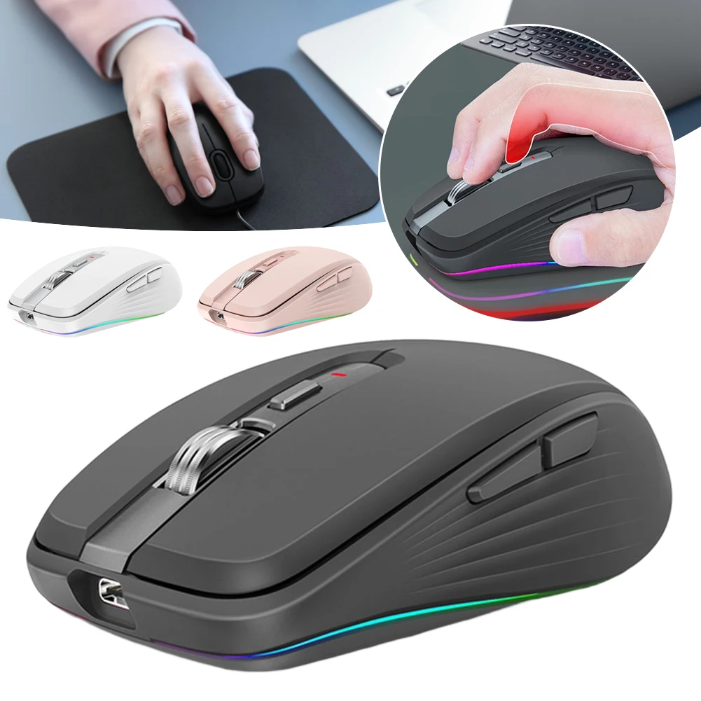RGB Luminous Charging Game Mouse Long Distance Portable Quiet Mouse For Offices Home Study
