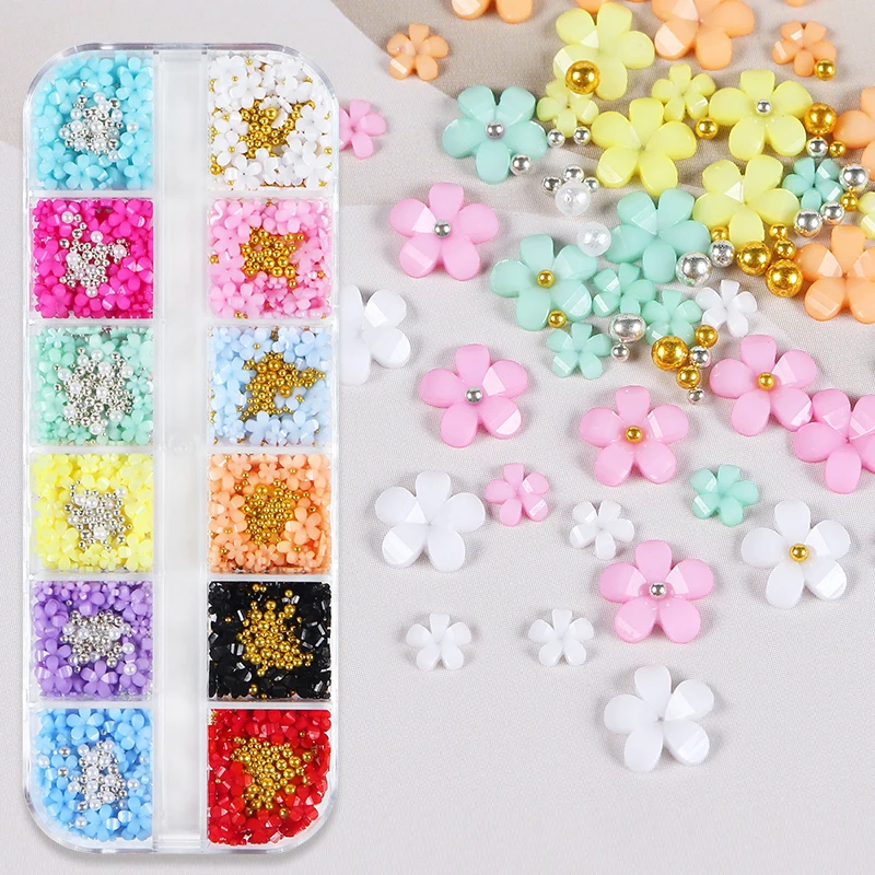 

Mix Acrylic Flowers For Resin Fillings DIY Accessories UV Epoxy Nail Art Decorations Resin Flower Beads Earrings Making Supplies