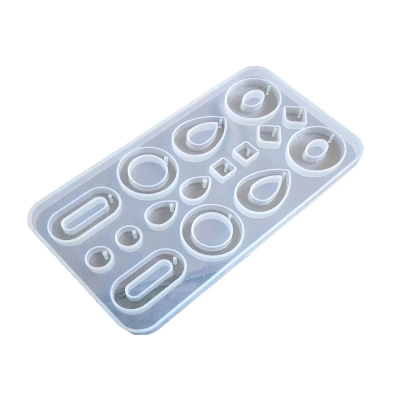 

41XC Crystal Epoxy Resin Mold Earrings Pendant Casting Silicone Mould DIY Crafts Handmade Decorative Jewelry Making Tools