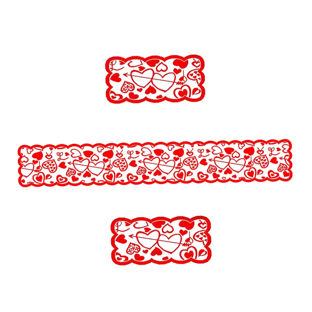 Прапор для вечеринки декор ужина льняная дорожка романтическое сердце скатерть