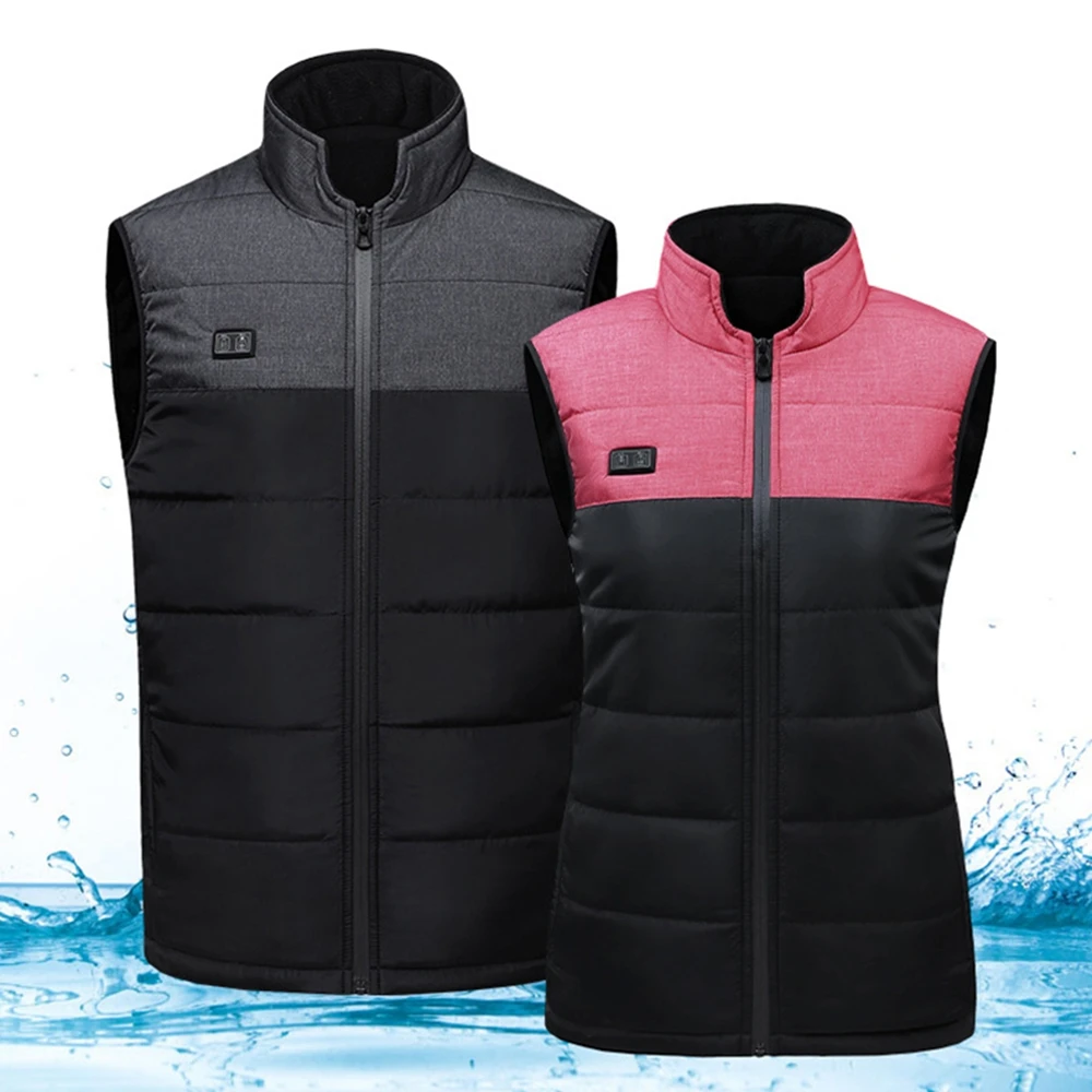 4/9 Area Heated Men Women Couple Electric Heated Thermal Vest Autumn Winter Outdoor Camping Male Jacket Female Self Heating Vest