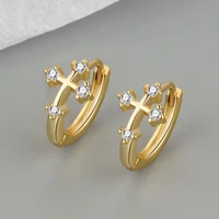 exquisite cross zircon earrings for women new fashion personality punk earring 2022 trendy retro party jewelry gifts accessories