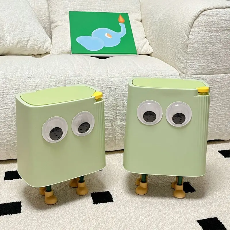 Мусорная корзина в стиле Ins милый мультяшный мини-корзина для мусора с ножками