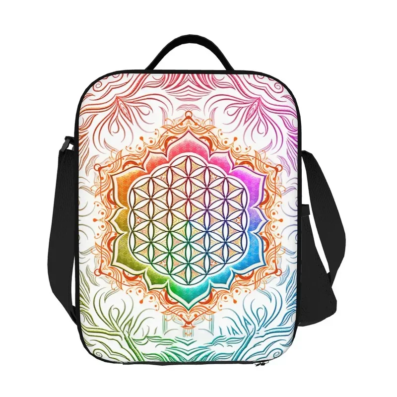 Изолированные Ланч-боксы с изображением цветов жизни лотоса для работы школы