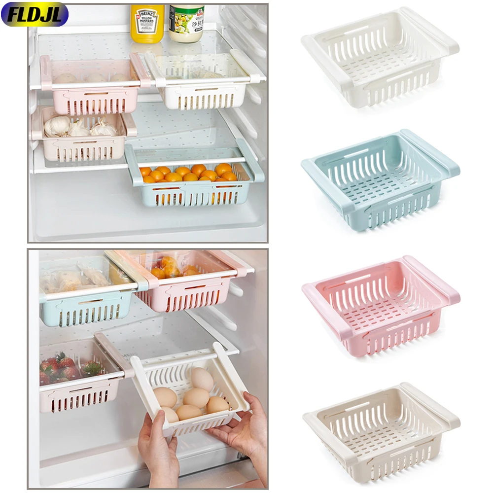 

Fridge Organizer Storage Box Refrigerator Drawer Plastic Storage Shelf Fruit Egg Food Storage Box Kitchen Accessories