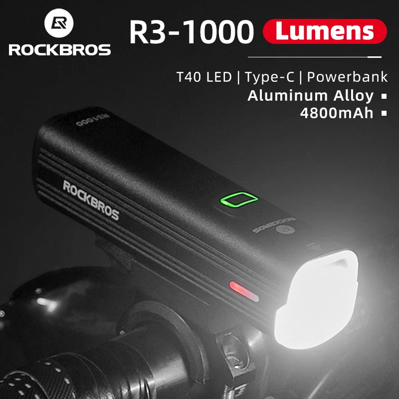 

ROCKBROS Bike Light 400/800/1000LM LED Bicycle Lights USB Rechargeable Cycling Lamp Bike Front Light Road MTB Cycle Flashlight