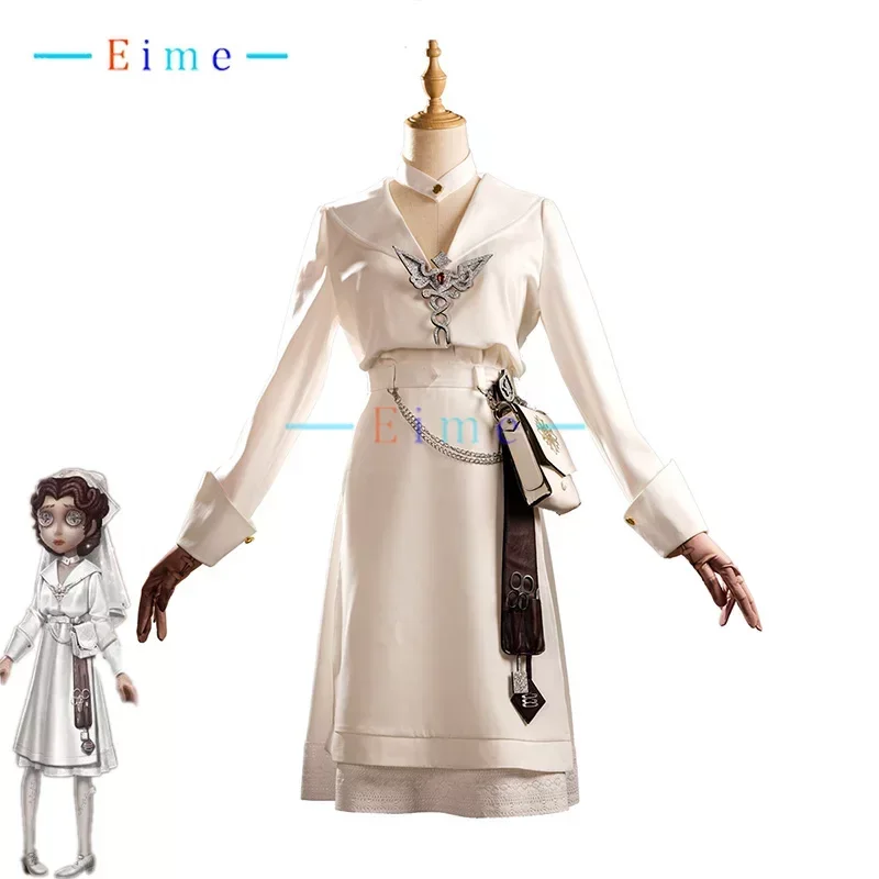 

Game Identity V Doctor Emily Dyer Cosplay Costume Recovery Skin White Nure Suit Fancy Party Dress Hallween Uniforms Custom Made