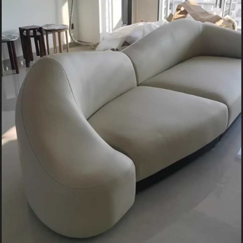 Двойные минималистичные диваны для гостиной бежевые дизайнерские итальянские