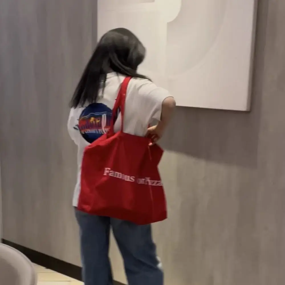 Летние сумки для покупок с надписью модные однотонные холщовые пляжные