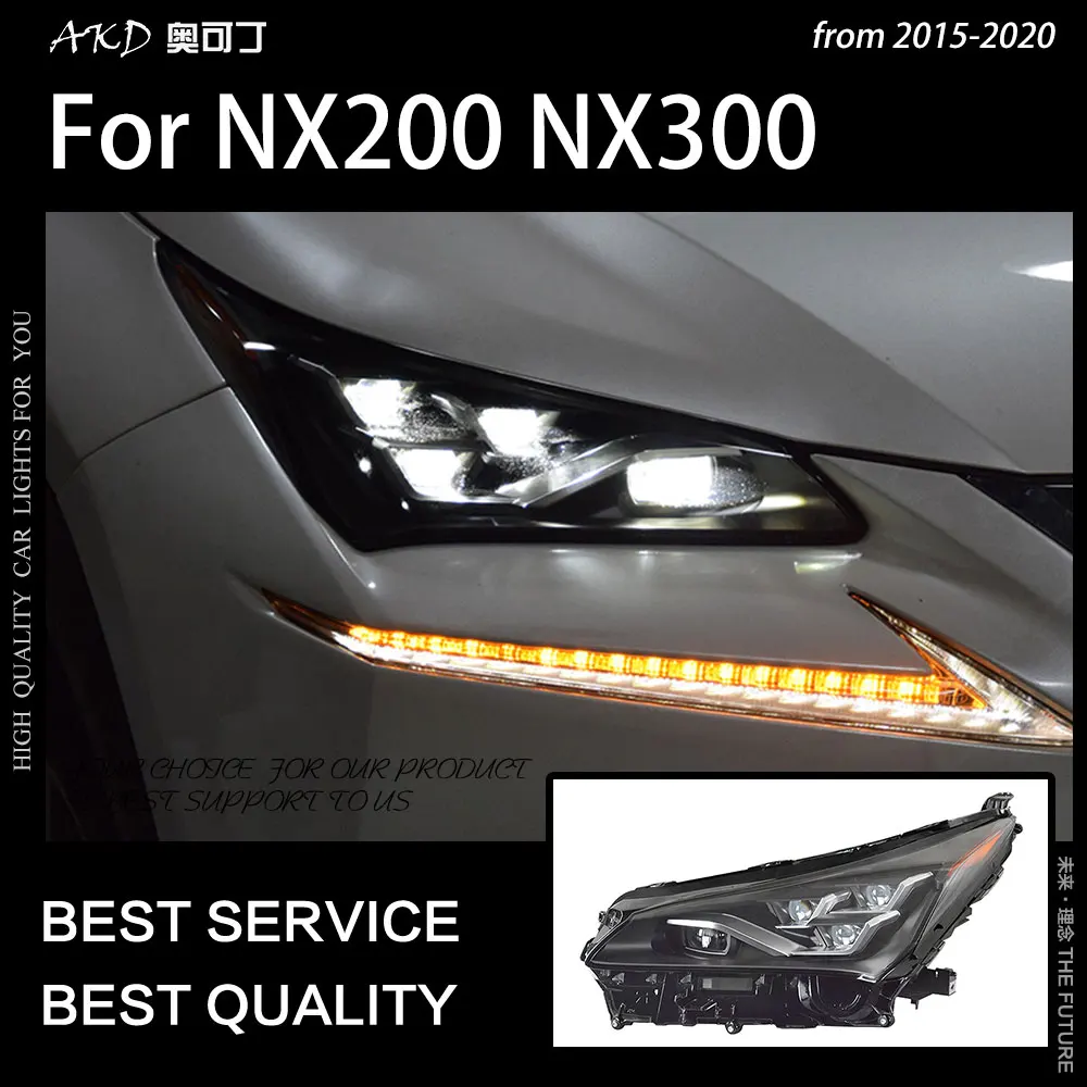 AKD автостайлинг фара для Lexus NX200T фары 2015-2020 NX300H светодиодный ная NX200 NX300 сигнал DRL