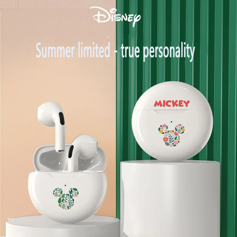 Disney Mickey Minnie Bluetooth Headphones Sports Low Latency Long Standby HiFi Stereo Touch Control Wireless Earphones With Mic