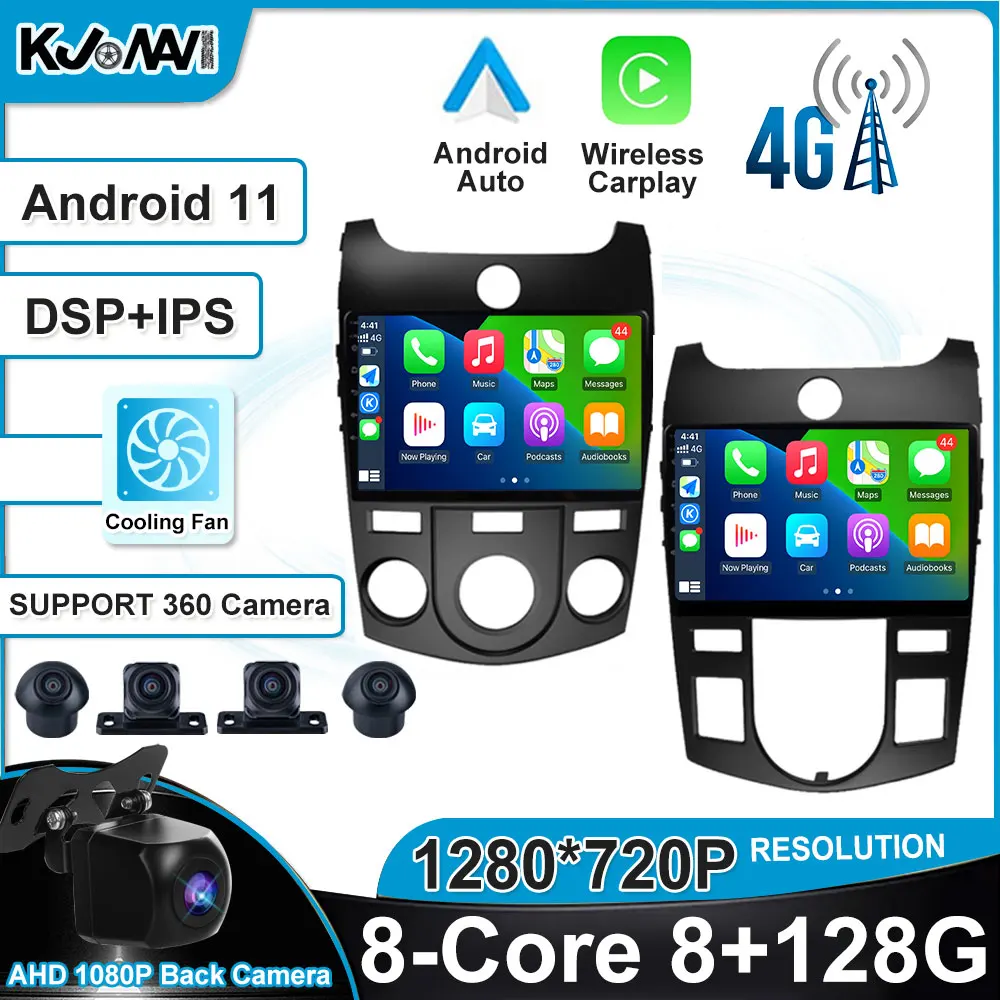 Android 11 For KIA Forte Cerato 2008-2014 Car Auto Multimedia Stereo 4G BT-Spieler GPS Navigation NO 2 Din Radio